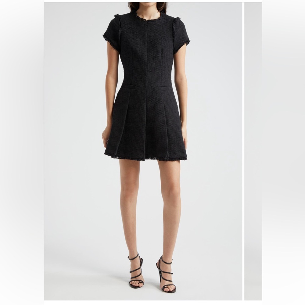 Cinq à Sept Nova Tweed Fit & Flare Dress Black Size 6